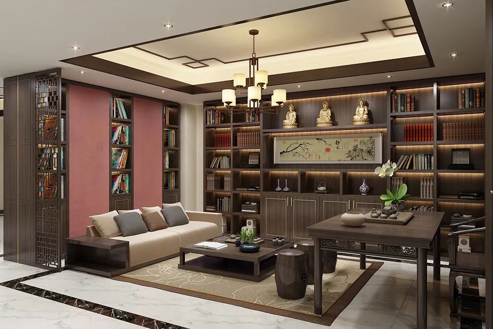 【中式】书房茶室设计案例